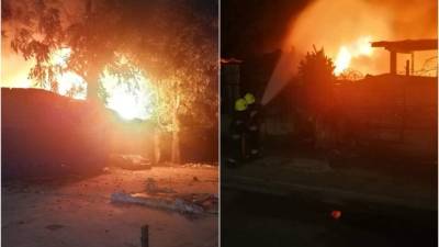 El siniestro se sucitó en el Barrio Medina Concepción, segunda calle, quinta avenida esquina opuesta a Ferretería Monterroso.