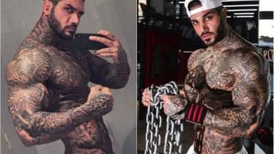 Hossein Balapour, un refugiado iraní que emigró a Australia en busca de nuevas oportunidades ha alcanzado la fama en redes sociales tras viralizarse imágenes de su esculpido cuerpo tatuado de pies a cabeza.