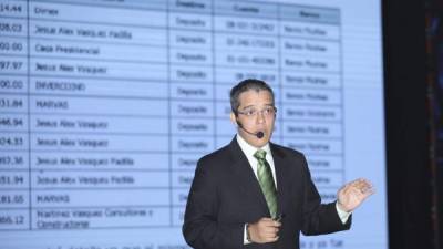 Odir Fernandez presentó en San Pedro Sula los detalles de las líneas de investigación del Consejo Nacional Anticorrupción.