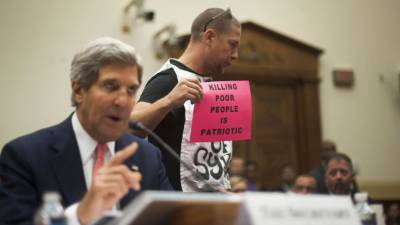 Las manifestaciones en contra de que Estados Unidos ataque Siria.