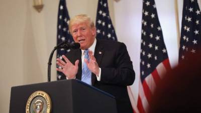 Trump brindó una frenética conferencia de prensa para concluir su agenda en la Asamblea General de la ONU./AFP.