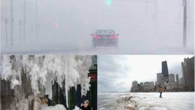 Un ciclón invernal que azotará la costa Este de EEUU esta noche ya comenzó a dejar estragos en las grandes ciudades, donde fuertes nevadas con ráfagas de viento invernal han afectado a millones de personas.