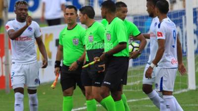 La cuarteta arbitral del Olimpia vs Honduras Progreso hizo un mal trabjo.