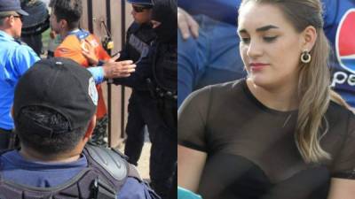 El clásico Motagua vs Olimpia fue trasladado al estadio Carlos Miranda de Comayagua. La seguridad fue extrema e inclusive la Policía Nacional detuvo a varias personas y las chicas llegaron a cautivar al escenario deportiva. Fotos David Romero y Ronald Aceituno.