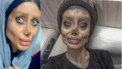 La joven iraní Sahar Tabar alcanzó la fama en redes sociles tras viralizarse unas fotos en las que, según sus seguidores, mostraba un gran parecido a la actriz estadounidense Angelina Jolie disfrazada de zombie.