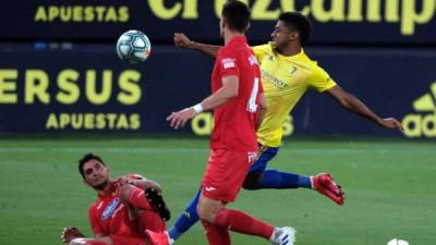 'Choco' Lozano durante el partido contra el Fuenlabrada.