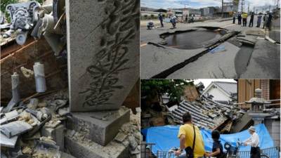 Un potente terremoto de 6,1 grados de magnitud sacudió anoche Osaka, la segunda ciudad más importante de Japón, y causó en la zona al menos tres muertos, incluida una niña de 9 años, y más de 300 heridos.