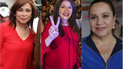 Ana Lucia de Zelaya, Iroshka Elvir y Ana García de Hernández, esposas de los candidatos presidenciales de Honduras, acompañaron a sus parejas a las urnas para ejercer su derecho al voto.