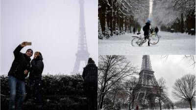 Parisinos y turistas recibieron hoy con entusiasmo o frustración la mayor nevada en 30 años en la capital francesa, que provocó grandes atascos y retrasos en los vuelos, al tiempo que llenó la ciudad de un manto blanco digno de fotografiar.