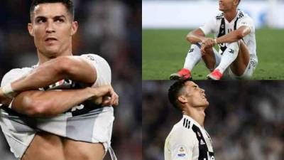 El delantero portugués Cristiano Ronaldo se fue en blanco en la victoria de 3-1 de su equipo la Juventus ante el Napoli. Al crack luso se le vio desesperado y enfadado por no marcar. FOTOS AFP.