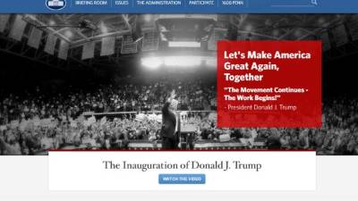 La dirección del sitio web es www.whitehouse.gov