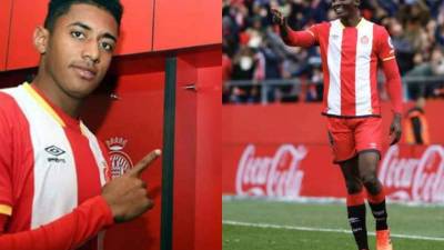 Lozano llegó hace unos diás al Girona; el africano Olunga fue titular ante Sevilla.