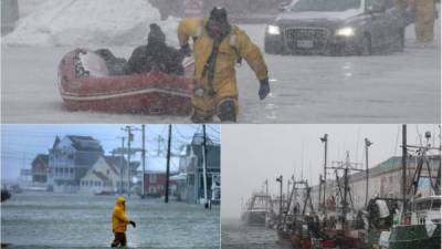 La costa este de Estados Unidos y Canadá sufrió estragos por el impacto del ciclón bomba y la ola de frío ártico, que dejó temperaturas muy por debajo de la media y severas inundaciones en ciudades como Boston.
