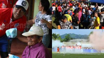 El estadio Oro Verde de la ciudad de El Paraíso vive una fiesta total con la llegada del Olimpia. Los aficionados de la localidad hicieron lo imposible le por conocer a sus ídolos y en el club olimpista tuvieron lindos detalles con los habitantes de la localidad.
