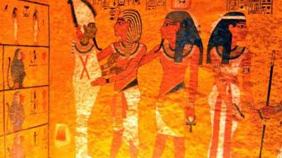 Vista del interior de la tumba de Tutankamón, este jueves en Luxor, en el sur de Egipto. EFE.