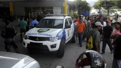 La balacera se produjo en la zona de despacho de la estación de servicio a primeras horas de ayer.