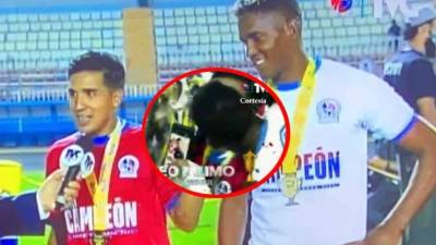 Bryan Beckeles sorprendió a Michaell Chirinos con tremendo beso en los festejos del tricampeón Olimpia.