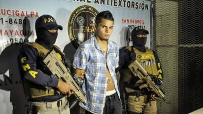 Ersy Josué Zerón (20) fue capturado por la Fuerza Nacional Antiextorsión (FNA).
