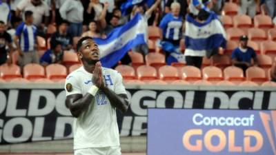 Romell Quioto volvió a la Selección de Honduras y marcó un gol contra Granada. Foto @FenafuthOrg