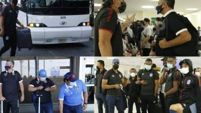 Olimpia y Motagua, los dos clubes más grandes de Honduras, arribaron a New Jersey en donde se enfrentarán este domingo en amistoso de cara a la próxima campaña. Pedro Troglio y Diego Vázquez dieron un gran ejemplo. Fotos Edwin Romero.