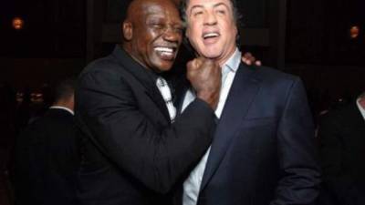 Tony Burton junto con Sylvester Stallone.