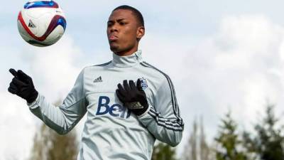 Deiby Flores en un entrenamiento con el Vancouver Whitecaps.