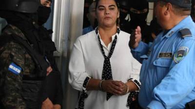 Rosa Elena Bonilla de Lobo en una de sus audiencias. Foto de archivo.