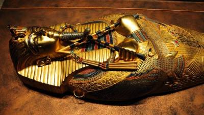 Aquí se guardan los restos del faraón Tutankamón.