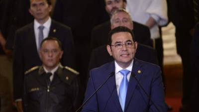 El presidente de Guatemala Jimmy Morales. Foto: AFP