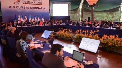 Los ministros centroamericanos durante su encuentro. Foto: SICA