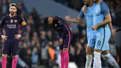 Messi y el Barcelona sufrieron una dolorosa derrota. FOTO AFP.