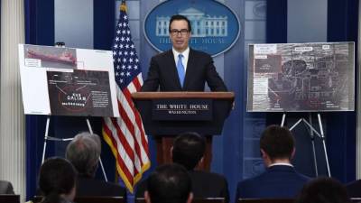 Las nuevas sanciones fueron explicadas por el secretatio del Tesoro, Steven Mnuchin.
