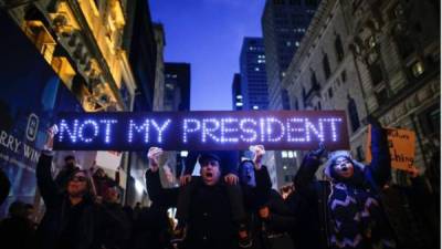 Las protestas contra Donald Trump se han multiplicado en los Estados Unidos. AFP.