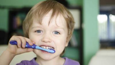Al igual que los adultos, los niños deben lavarse los dientes tres veces al día.