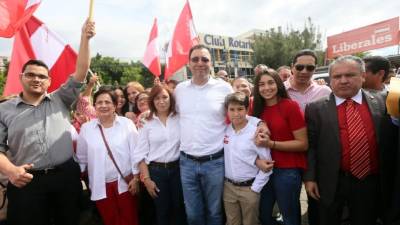 Una actividad política del Partido Liberal de Honduras. Foto archivo.