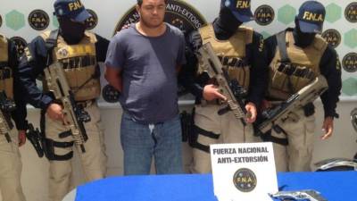 José Amilcar Mejía (23) fue capturado por la Fuerza Nacional Antiextorsión (FNA).