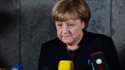 La canciller alemana Angela Merkel durante su comparecencia de prensa.