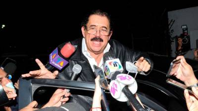 <b><span class=mln_uppercase_mln>Político.</span></b> Manuel Zelaya recordó en México que fue derrocado.