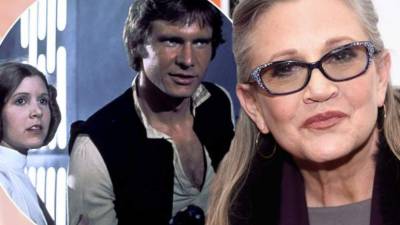 Harrison Ford y Carrie Fisher.