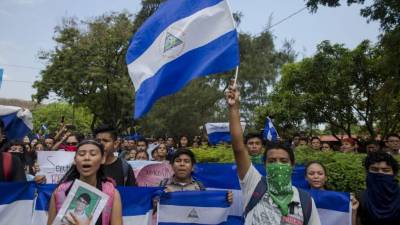 Grupos oficialistas y estudiantes universitarios nicaragüenses marcharán este miércoles en Managua a favor y en contra del Gobierno de Daniel Ortega, respectivamente, en medio de una crisis sociopolítica que se ha cobrado la vida de al menos 47 personas. EFE/Archivo