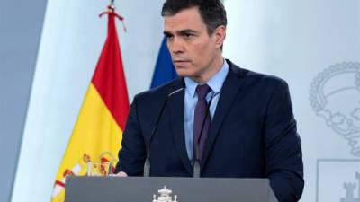El presidente español, Pedro Sánchez, llamó a la unidad luego de que la oposición criticara su plan para reactivar la economía temiendo una segunda ola de contagios de coronavirus./AFP.
