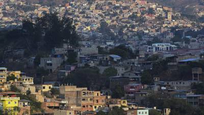 Una zona sobrepoblada de la capital Tegucigalpa.