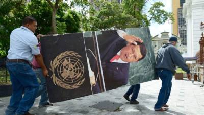 La foto de la disertación de Hugo Chávez ante la ONU también fue sacada del Parlamento.