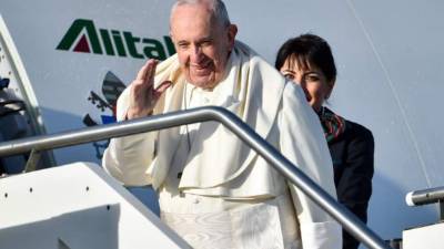 El Papa partió esta mañana de Italia y se espera que llega a las 4 pm (hora local) a Panamá./AFP.