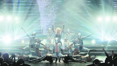 Britney Spears en su espectáculo de Las Vegas, Nevada.