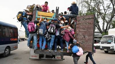 La gran mayoría de migrantes hondureños de la última caravana fueron deportados desde Guatemala.