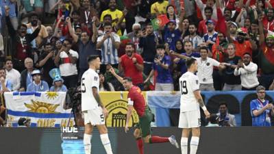 Cristiano Ronaldo celebrando el gol de Portugal.
