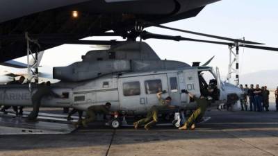 Más de una decena de aparatos militares de EUA colaboran en las operaciones de ayuda a las víctimas de los terremotos en Nepal.