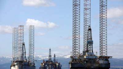 Plataformas petroleras británicas en el mar del Norte (Europa). Foto: AFP