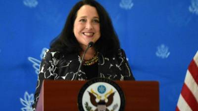 La nueva encargada de negocios de EEUU en El Salvador, Jean Elizabeth Manes, llegó hoy al vecino país./AFP.